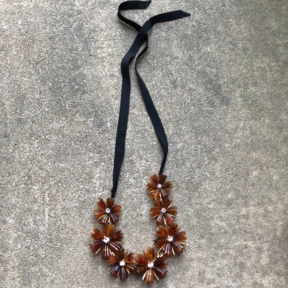 J. Crew Jewelry - JCREW Tortoise Flower Necklace